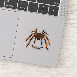 Pegatina Personalizado de araña tarántula arenosa marrón y 