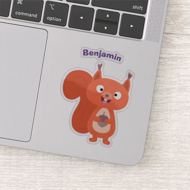 Pegatina Personalizado de ardilla roja (Detalle)