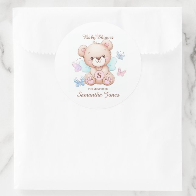 Pegatina personalizado de Baby Shower (Bolso)