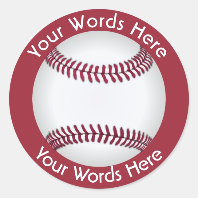 Pegatina Personalizado de béisbol (Anverso)