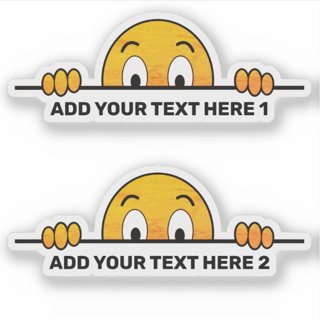 Pegatina Personalizado de búsqueda cara Personalizado conto (Anverso)