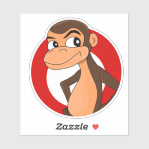 Pegatina Personalizado de chimpancé Personalizado-Pegatina
