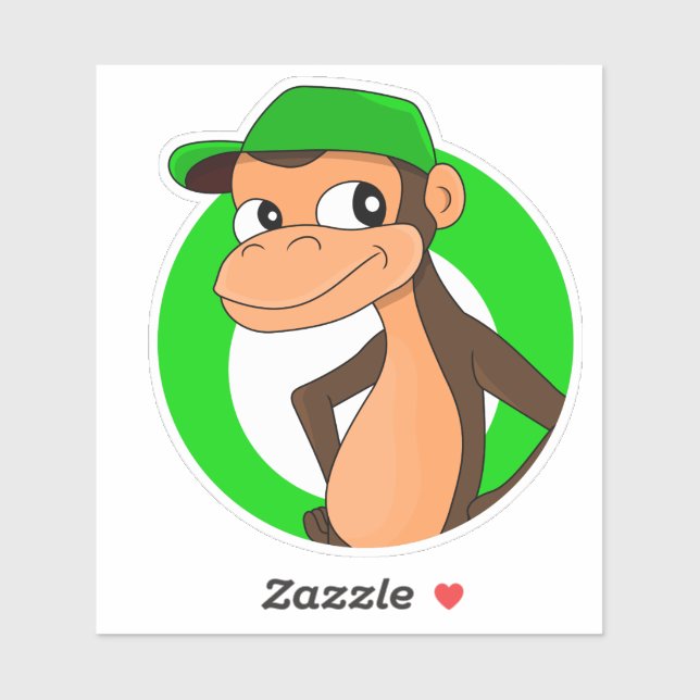 Pegatina Personalizado de chimpancé Personalizado-Pegatina  (Hoja)