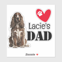 Pegatina Personalizado de Cocker Spaniel Dad