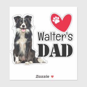 Pegatina personalizado de Collie Dad