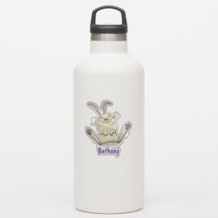 Pegatina Personalizado de conejo de bebé, alegre y sonrient