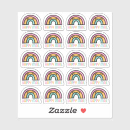 Pegatina Personalizado de correo Rainbow Happy Mail Pegatin