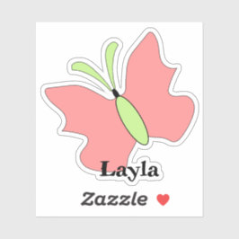 Pegatina Personalizado de cumpleaños de mariposa Cut Vinyl