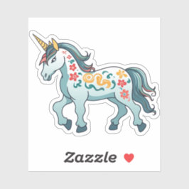 Pegatina Personalizado de dibujo de unicornio , caballo