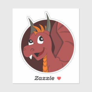 Pegatina Personalizado de dragón rojo Personalizado Pegatin