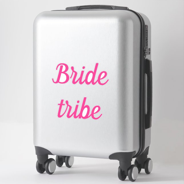 Pegatina Personalizado de equipo de novias rosadas de la tr (Maleta)