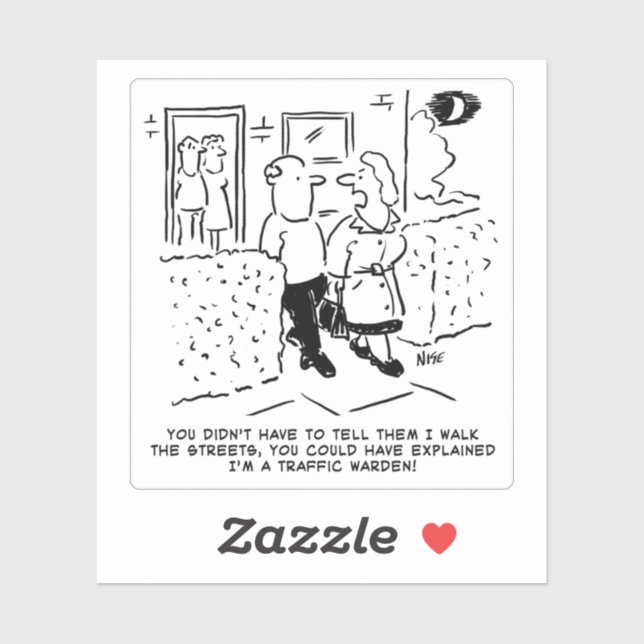 Pegatina Personalizado de Esposa de Guardia de Tráfico. (Hoja)