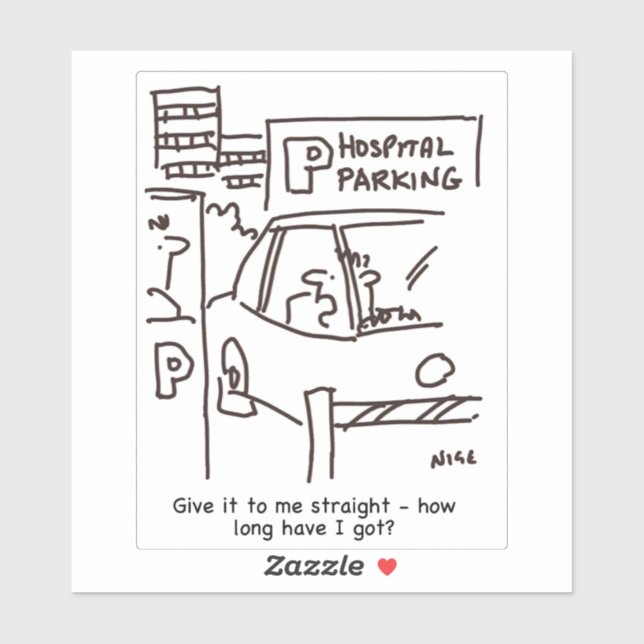 Pegatina Personalizado de estacionamiento de autos del hosp (Hoja)