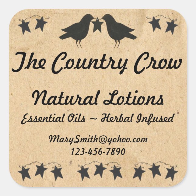 Pegatina Personalizado De Estrellas Y Crows (Anverso)