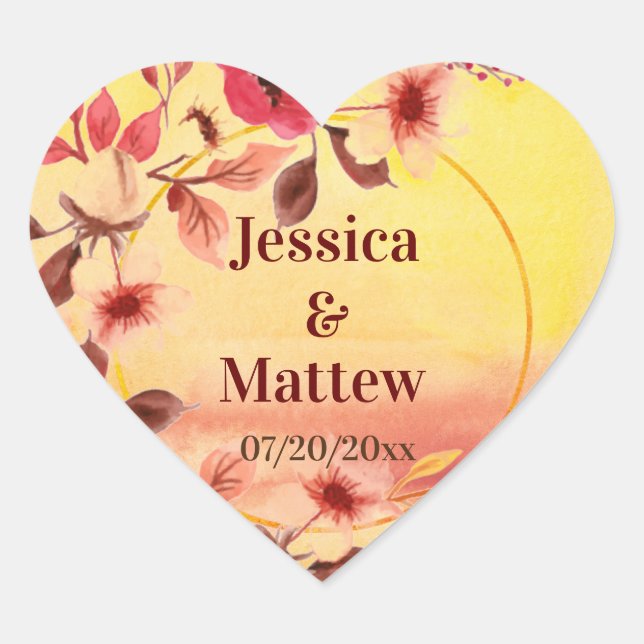 Pegatina personalizado de flores de cerezo rosado (Anverso)