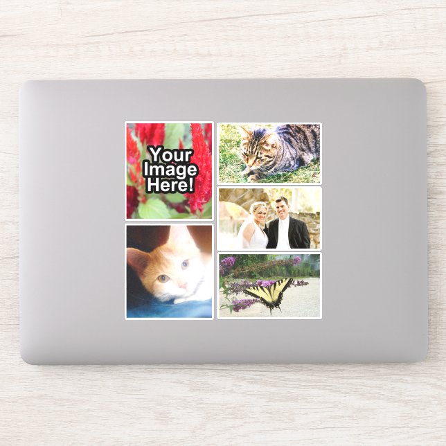 Pegatina Personalizado de foto personalizada a todo color i (Ordenador)