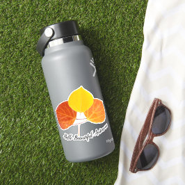 Pegatina Personalizado de fotos de la hoja de Aspen de otoñ