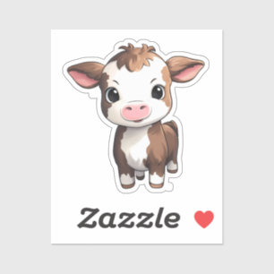 Pegatina Personalizado de ilustraciones de vacas