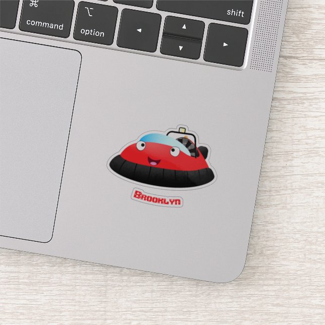 Pegatina Personalizado de jornalero alegre rojo (Detalle)