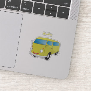 Pegatina Personalizado de la camioneta verde lima clásica