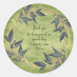 Pegatina personalizado de la guirnalda oleosa boda