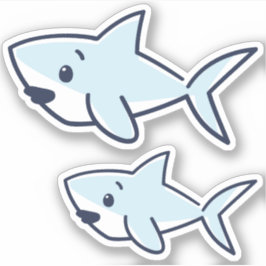 Pegatina Personalizado de la mano azul, Baby Shark Scrapboo