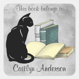 Pegatina personalizado de la placa de biblioteca d