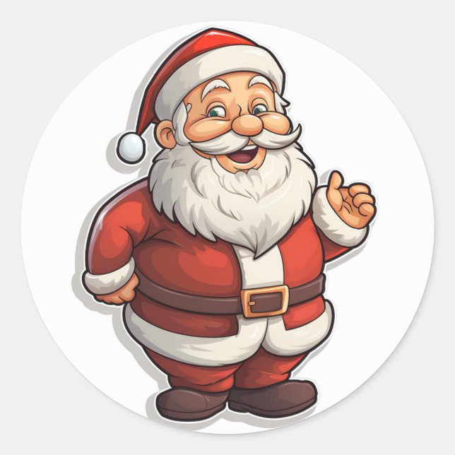 Pegatina Personalizado de Laughing Santa Claus (Anverso)