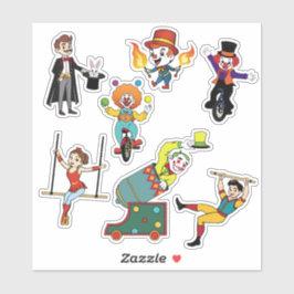 Pegatina Personalizado de los artistas de circo co