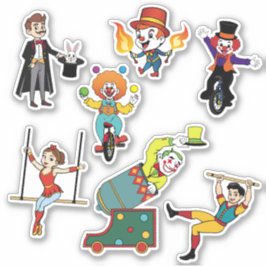 Pegatina Personalizado de los artistas de circo co