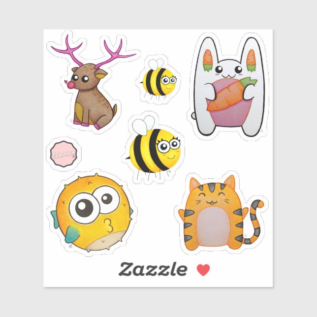 Pegatina Personalizado de los Buques Animales (Hoja)