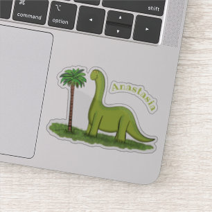 Pegatina Personalizado de los dinosaurios de brontosauro ve