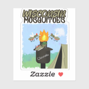 Pegatina Personalizado de los mosquitos de Wisconsin - Acam