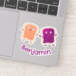 Pegatina Personalizado de mantequilla de cacahuate y sandwi