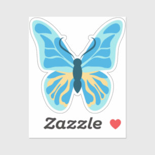 Pegatina Personalizado de mariposa de colores gráfico