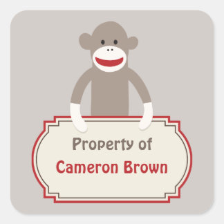 Pegatina personalizado de mono de sock