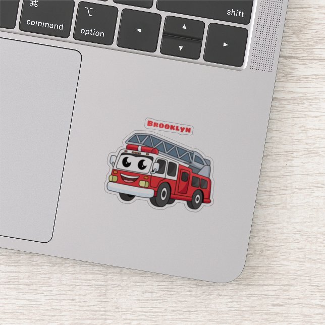 Pegatina Personalizado de motor de fuego alegre (Detalle)