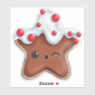 Pegatina Personalizado de Navidades cutáneos   Star Cookie