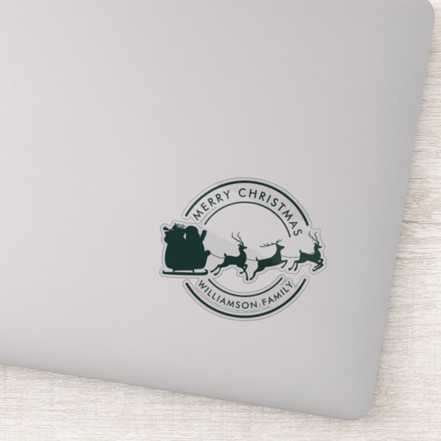 Pegatina Personalizado de nombre de familia de Navidades mo (Detalle)