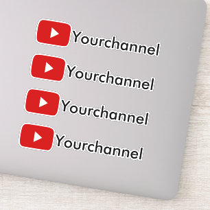 Pegatina Personalizado de nombres de canal de Youtube perso