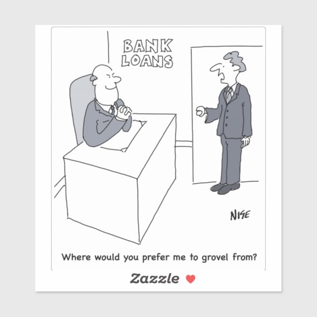 Pegatina Personalizado de oficina de préstamos bancarios (Hoja)