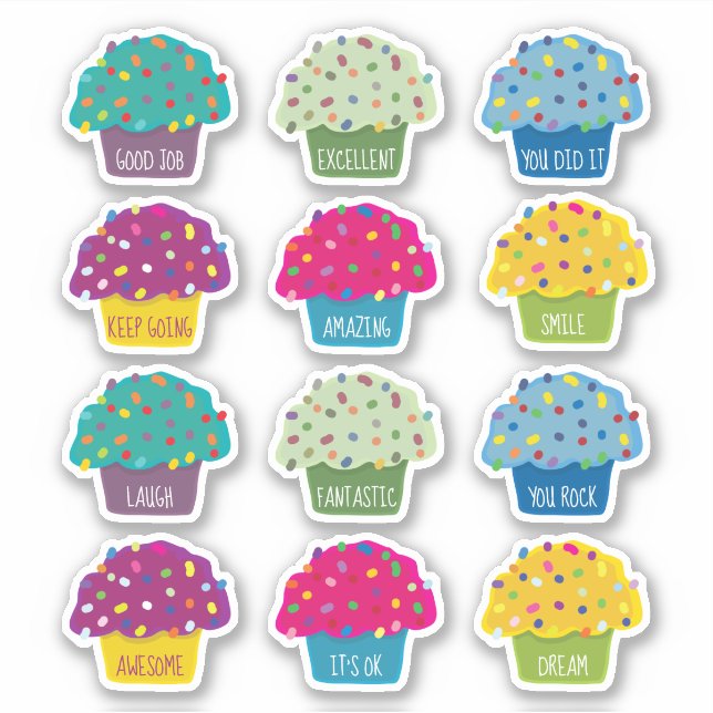 Pegatina Personalizado de pastel de maestría Sprinkle Sweet (Anverso)