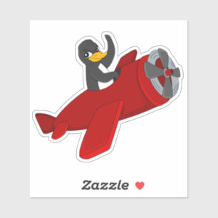 Pegatina Personalizado de pingüino volador Personalizado-Pe
