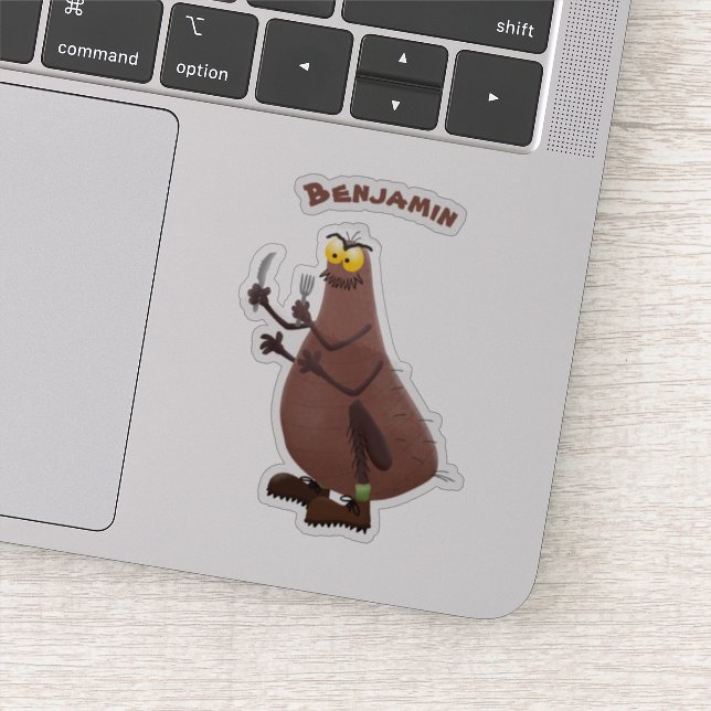 Pegatina Personalizado de pulgas fea hambrienta (Detalle)