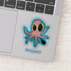 Pegatina Personalizado de pulpo para bebés, dulce y descara