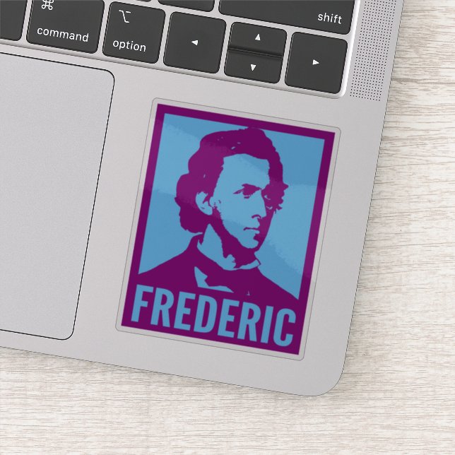 Pegatina Personalizado de retrato de arte pop de Chopin Fre (Detalle)