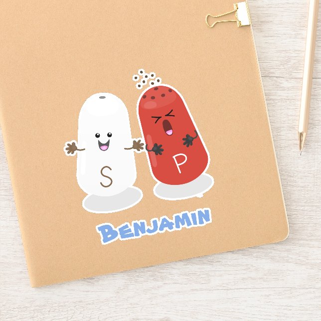 Pegatina Personalizado de salinas y batidores de pimienta d (Cuaderno)