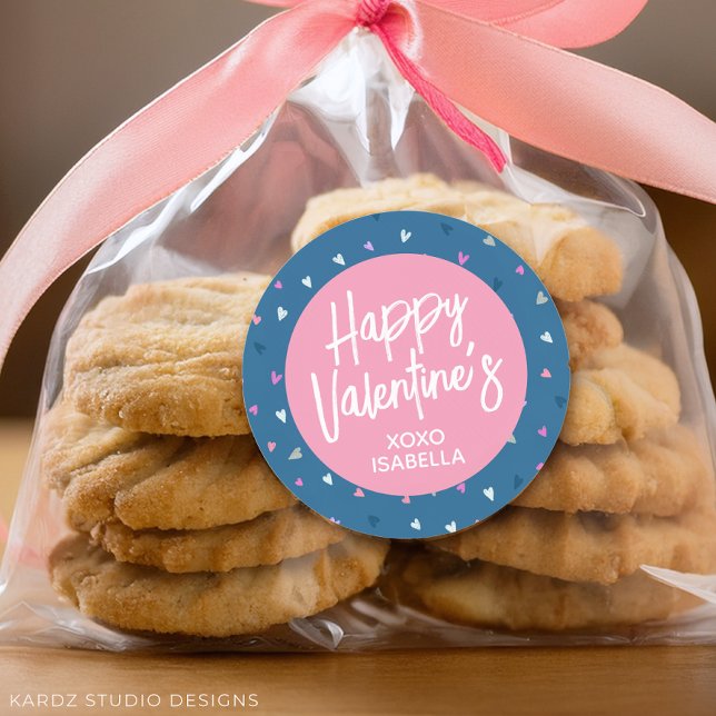 Pegatina personalizado de San Valentín (Stickers are available in 3 and 1.5 inches, choose your size before checkout.)