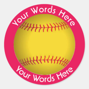 Pegatina Personalizado de Softball
