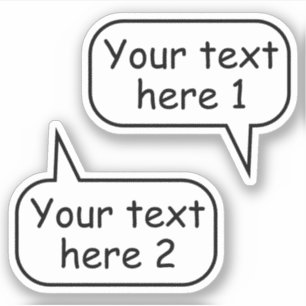 Pegatina Personalizado de texto palabra burbujas conjunto d